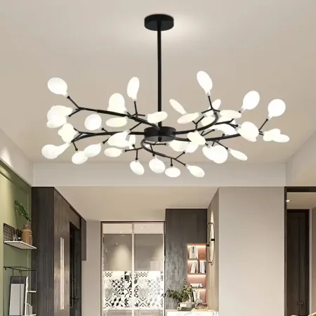 HSL8055  G4*18 BLACK  700*400  ثريا شجرة اسود 18 لمبة